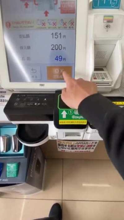 I edited getting a coke from a 7-Eleven vending machine in Japan