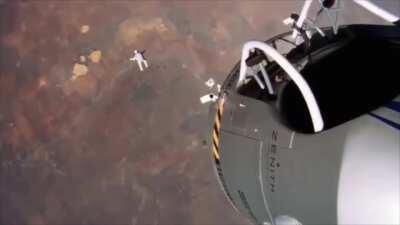 Felix Baumgartners legendary base jump from space