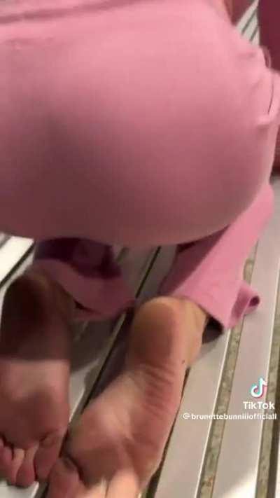 Dirty soles sneak up tickle!