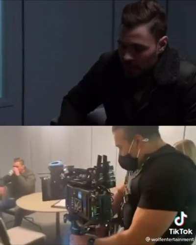 The behind the scenes of this scene