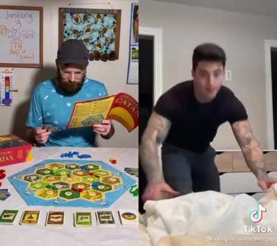 He just wants to settle down and play some Catan