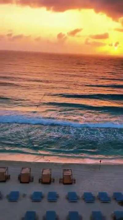 This breathtaking view at a hotel resort in Cancun, Mexico