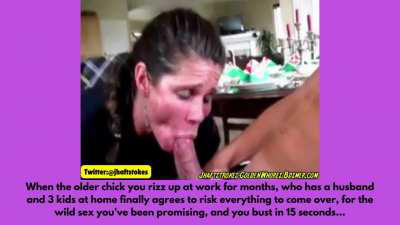 MILF risks everything to suck cock for 12 seconds...