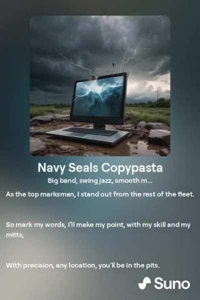 Navy Seal Copypasta in the style of Frank Sinatra