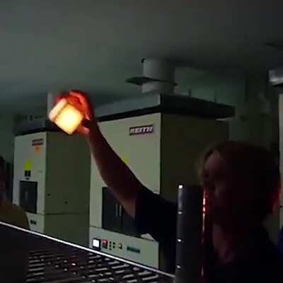 The LI-900 silica tiles, used on the Space Shuttle orbiter, are such effective thermal insulators that you can grab them with bare hands immediately after pulling them from a 2200 degree oven