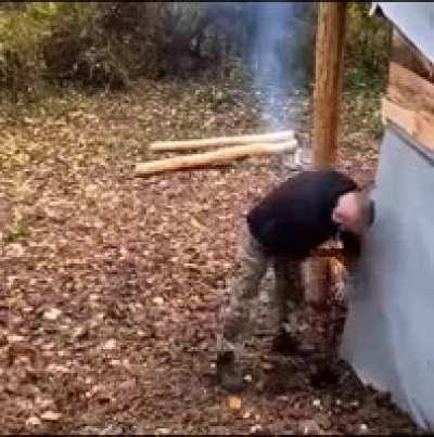 Making A Cabin In The Wilderness With Hand Tools