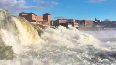 The almighty Androscoggin from the Auburn side - via drone