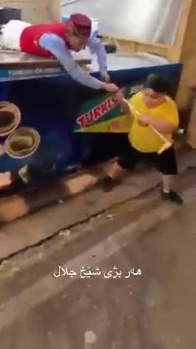 To do the ice cream trick