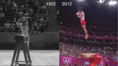 Gymnasts in 1932 vs 2012, who knows what we may be able to do in 2112