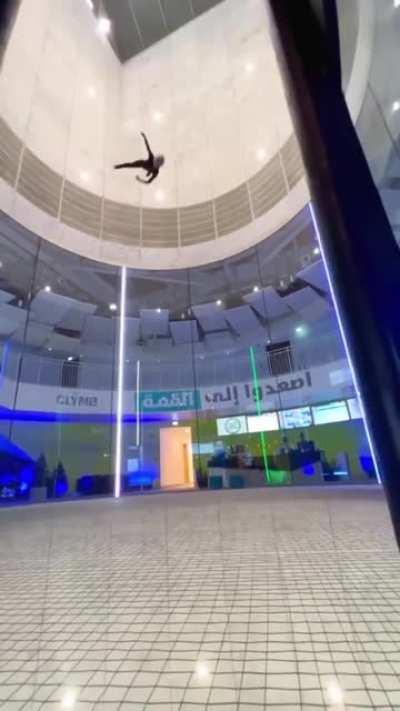An incredible Indoor Skydiving routine