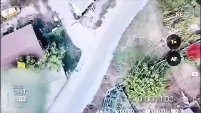 Russians are showing new footage of grenade drops on civilians in Kherson 