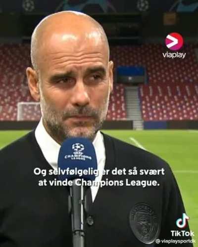 [Viaplay] Interviewer: &quot;Why is it so hard to win the UCL?&quot; Pep: &quot;Because Madrid is always there&quot;