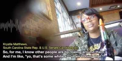 Current South Carolina State Rep., Krystle Matthews’, anti-white take on White People