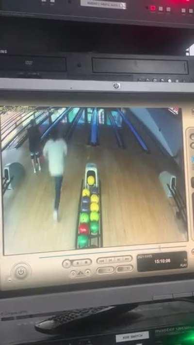 Aussie Mullet Man goes bowling