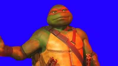 Injustice 2 - Michaelangelo's &quot;Dude, I could be gaming.&quot; (Blue screen template)