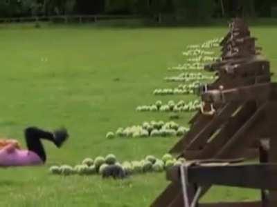 WCGW launching watermelons with a big catapult?