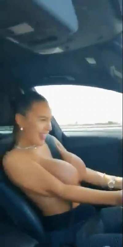 Babe Big Tits Car Flashing [23:10]