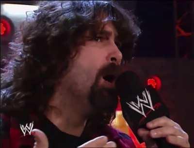 In honour of Mick Foley announcing he’s losing weight for a final match (a deathmatch), here’s a throwback to this heated Edge and Mick Foley promo, where he challenges Edge to a hardcore match at WM 22