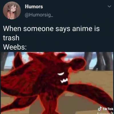 Never make fun of anime 😤😤