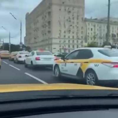 Russia’s largest taxi company was hacked and all taxis got routed to central Moscow, creating huge traffic jams across the city.