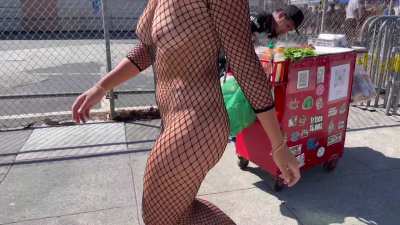 Dared to wear a fishnet in public
