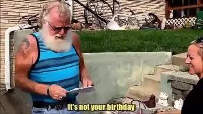 New Grandpa reacts to baby announcement