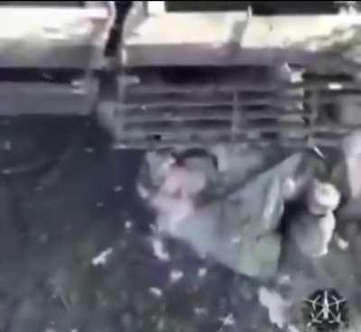 Russian gets top half of head blown off from drone dropped  grenade (date/location unknown) 