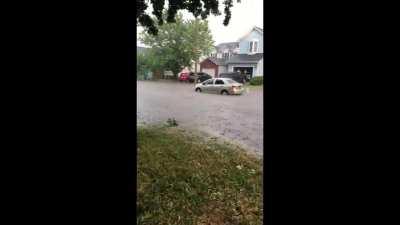 In honour of my upcoming storm weekend, this is my street in the middle of a storm 2 weeks ago.