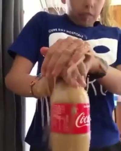 WCGW when you mix Coke & Mentos for some fizz