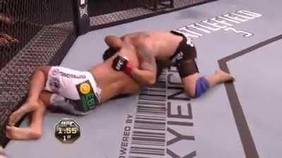 Herb Dean does a great job of Not Stopping the Fight as Frank Mir pulls off one of the most memorable &quot;kimuras&quot; of all time against Big Nog.