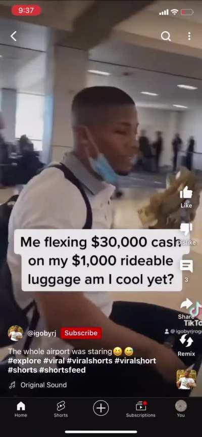 Flexing in an airport