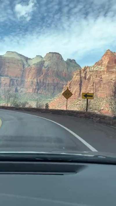 View after exiting a tunnel in Utah