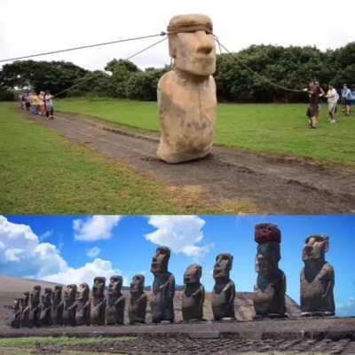 A 10-foot-tall, 5-ton moai replica 