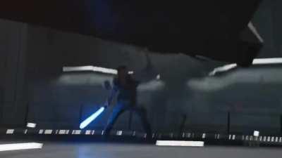 This is probably one of the best lightsaber fights in recent Star Wars media in terms of choreography. I would like to see more of this Cal in the future where he shows his true skill instead of getting bodied all the time.