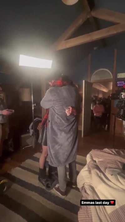 emma and asa BTS, emma's final day on the set