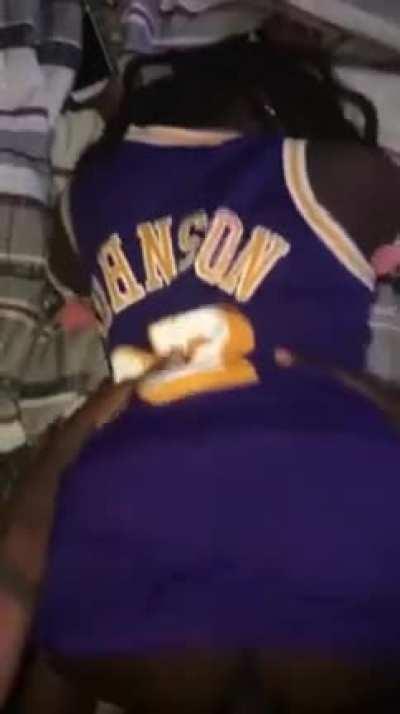 she a laker fan! #backshots