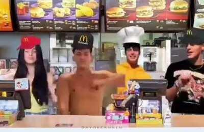 walking into McDonalds after Trump banned TikTok