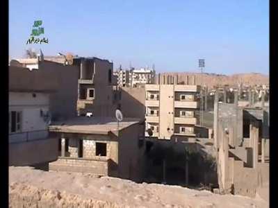 FSA engineers undermine an SAA controlled building with a tunnel bomb - Deir ez-Zor - 4/18/2013