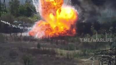 Detonation of an Russian Bmp-2 in Donetsk Region 