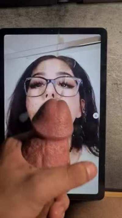 Exploded on Sniperwolf's sexy face