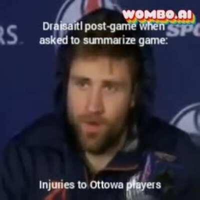 The post-game press conference was just as good