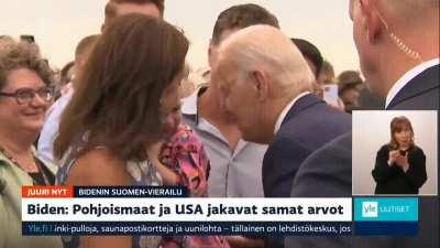 Biden did this in his visit to Finland