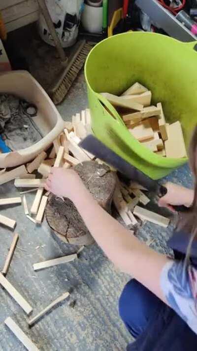 My mother's kindling technique