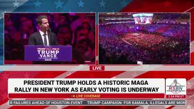 Comedian Tony Hinchcliffe opening at Trump's Madison Square Garden rally, compares Puerto Rico to &quot;a floating island of garbage&quot;