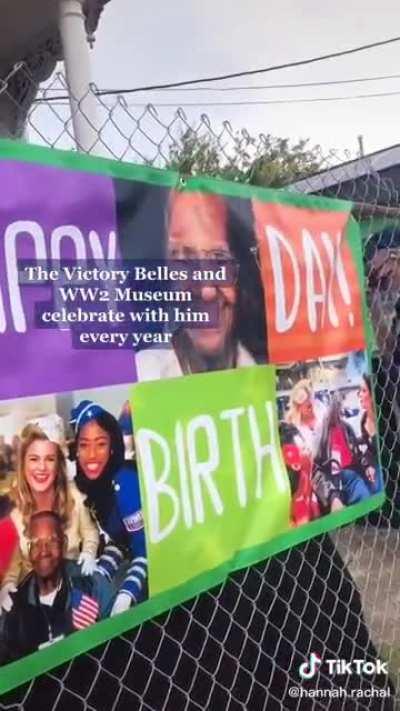 Nation's oldest WW2 Veteran Lawrence Brooks 111 years young.