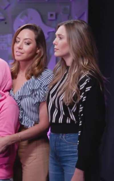 Aubrey Plaza and Elizabeth Olsen