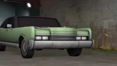 Scout gets shot and then falls onto a 1972 Lincoln Continental