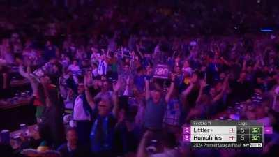 17 year old Luke Littler hits 9-darter in Premier League final