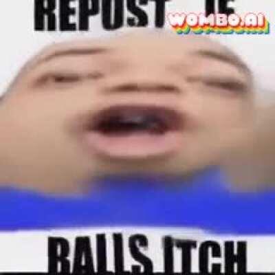 make sure to repost if your balls itch