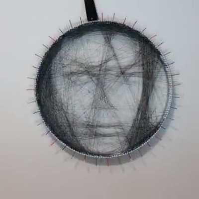 This String Art Portrait of Michael Jackson!! This is what we call talent.. Wow!